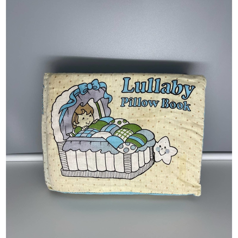 Vintage Stoneway Books Lullaby Pillow Baby Book Stuffed Plush Soft Pages 1988